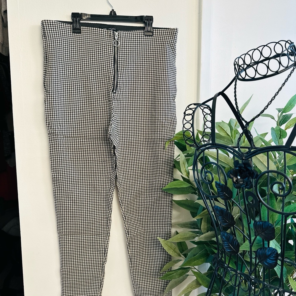 ZARA Black and White Checkered Pants